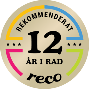 Rekommenderat 12 år i rad av Reco