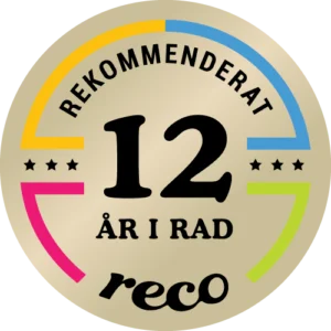 Rekommenderat 12 år i rad av Reco