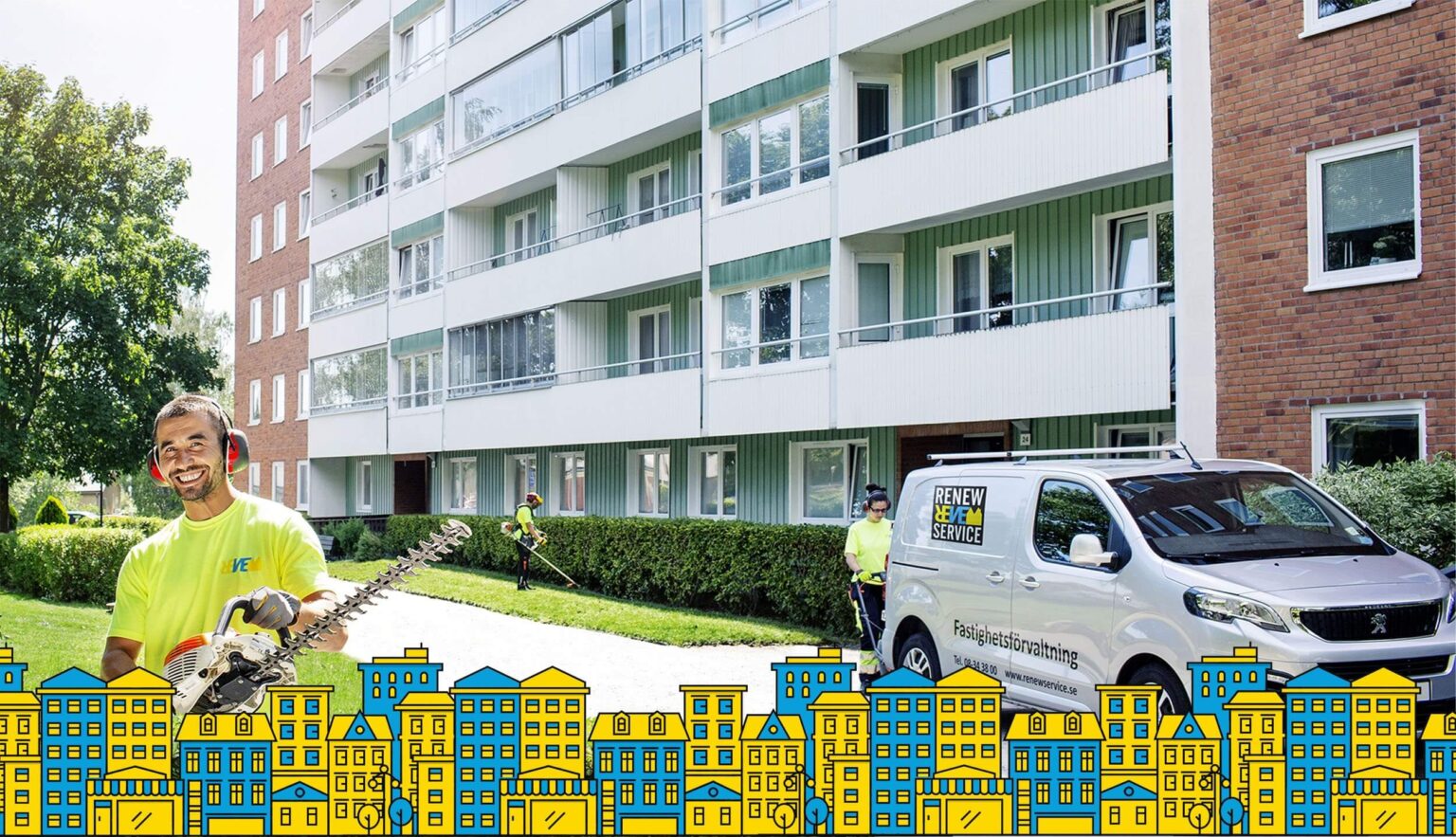 Fastighetsförvaltare från Renew Service utför teknisk förvaltning för en bostadsrättsförening